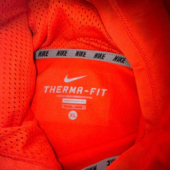 Nike Therma-Fit Training Hoodie Mens XL Orange Black Pullover  Sweatshirt NWT - Picture 14 of 15